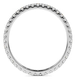 Round Brilliant Cut Moissanite Full Eternity Ring