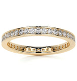 Moissanite VVS1 Round Cut Channel Set Wedding Band