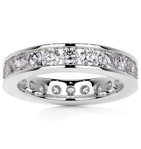 Round Brilliant Cut Moissanite Wedding Band