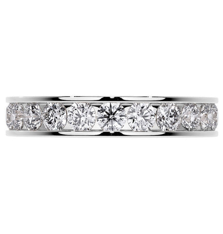 Round Brilliant Cut Moissanite Wedding Band