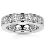 Round Brilliant Cut Moissanite Diamond Full Eternity Ring