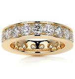 Round Brilliant Cut Moissanite Diamond Full Eternity Ring