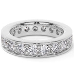 Round Brilliant Cut Moissanite Diamond Full Eternity Ring