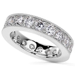 Round Cut Moissanite Filigree Full Eternity Band