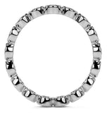 Round Brilliant Cut Moissanite Bezel Set Eternity Ring