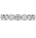 Round Brilliant Cut Moissanite Bezel Set Eternity Ring