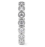 Round Brilliant Cut Moissanite Bezel Set Eternity Ring