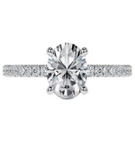 Oval Cut Moissanite Hidden Hal Wedding Ring Set