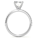 Radiant Cut Moissanite Pave Set Bridal Ring Set