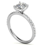 Oval Cut Moissanite Pave Set Bridal Ring Set