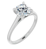 Moissanite Solitaire Round Cut Wedding Statement Ring