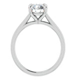 Moissanite Solitaire Round Cut Wedding Statement Ring