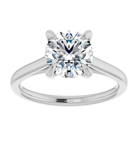 Moissanite Solitaire Round Cut Wedding Statement Ring