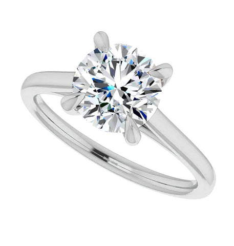 Moissanite Solitaire Round Cut Wedding Statement Ring