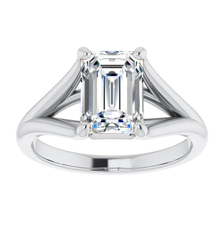 Emerald Cut Solitaire Engagement Ring