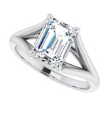 Emerald Cut Solitaire Engagement Ring