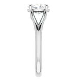 Split Shank Oval Cut Moissanite Diamond Solitaire Ring