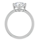 Cushion Cut Moissanite Unique Solitaire Engagement Ring