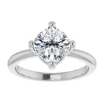 Cushion Cut Moissanite Unique Solitaire Engagement Ring