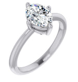 Oval Cut Moissanite Solitaire Engagement Ring