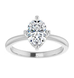 Oval Cut Moissanite Solitaire Engagement Ring