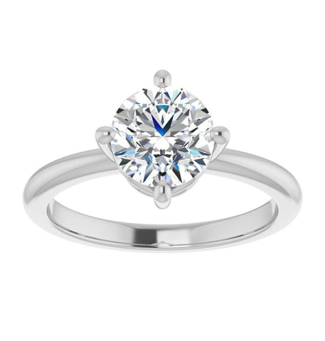 Round Cut Moissanite Solitaire Ring For Women