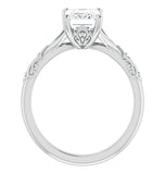 Emerald Cut Moissanite Diamond Antique Solitaire Ring