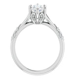 VVS1 Moissanite Marquise Cut Solitaire Engagement Ring