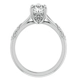 Moissanite Colorless Pear Cut Solitaire Wedding Ring