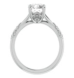 Moissanite Round Cut Vintage Style Solitaire Promise Ring