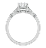 Moissanite Oval Cut Vintage Solitaire Engagement RIng