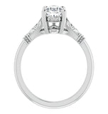 Pear Cut Moissanite Vintage Solitaire Engagement Ring