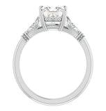 Princess Cut Moissanite Vintage Solitaire Ring