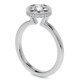 Round Brilliant Cut Hidden Halo Engagement Ring