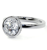 Round Brilliant Cut Hidden Halo Engagement Ring