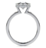 Round Brilliant Cut Hidden Halo Engagement Ring