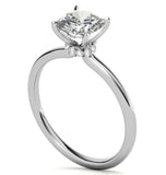 Cushion Cut VVS1 Moissanite Hidden Halo Ring