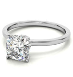 Cushion Cut VVS1 Moissanite Hidden Halo Ring