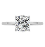 Cushion Cut VVS1 Moissanite Hidden Halo Ring