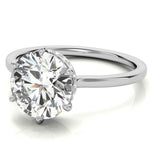 Round Cut Moissanite Hidden Halo Ring