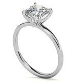 Hidden Halo Cushion Cut Engagement Ring