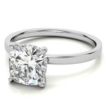 Hidden Halo Cushion Cut Engagement Ring