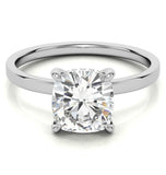 Hidden Halo Cushion Cut Engagement Ring