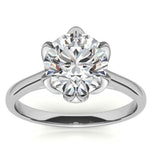 Round Cut Hidden Accent Moissanite Promise Ring