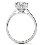 Round Cut Hidden Accent Moissanite Promise Ring