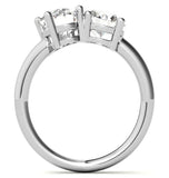 Oval & Round Cut Moissanite Toi Et Moi Wedding Ring