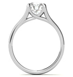 Split Shank Moissanite Round Cut Solitaire Ring