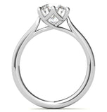 Round Cut Moissanite Solitaire Engagement Ring