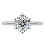 Round Brilliant Cut Six Prong Solitaire Wedding Ring