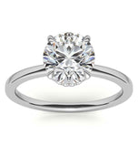 1.3CT Round Cut Moissanite Hidden Halo Wedding Ring